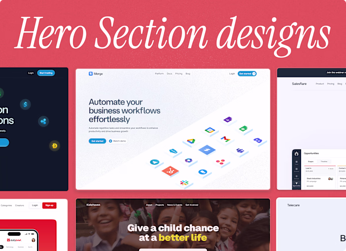 Hero Section Design Collection