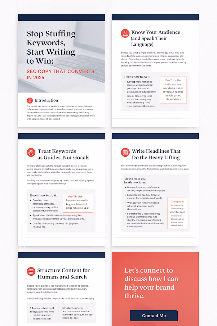 SEO Blog Strategy & Copywriting: "Stop Stuffing Keywords