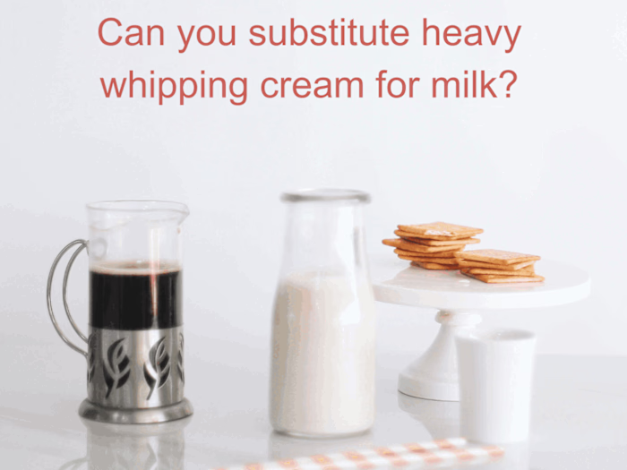 Can you substitute heavy whipping cream for milk?