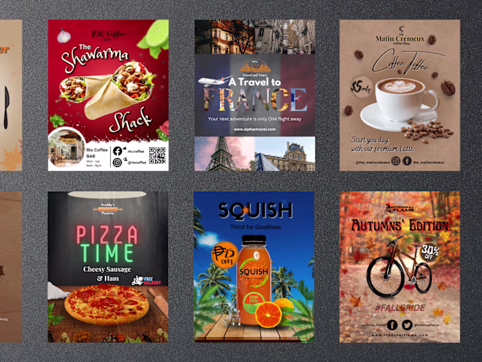 Banners, poster design for Social Media