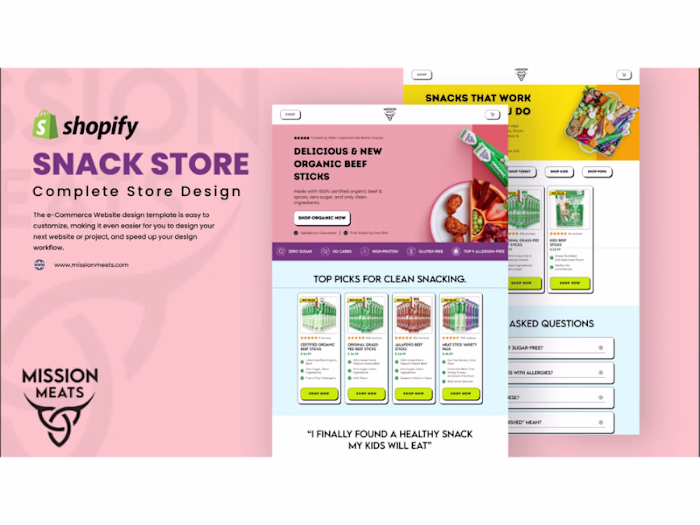 Mission Meats eCommerce Redesign