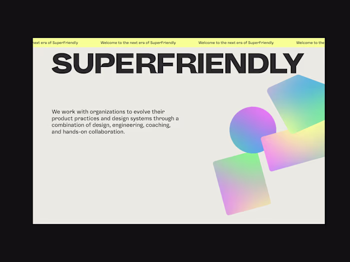 SuperFriendly Splash Page Figma to Framer Development