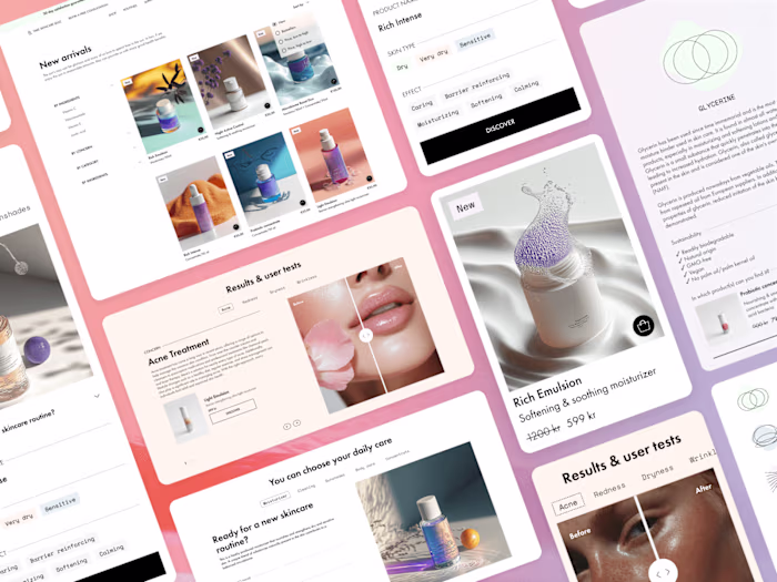 Shopify Design for a Scandinavian Skincare Brand