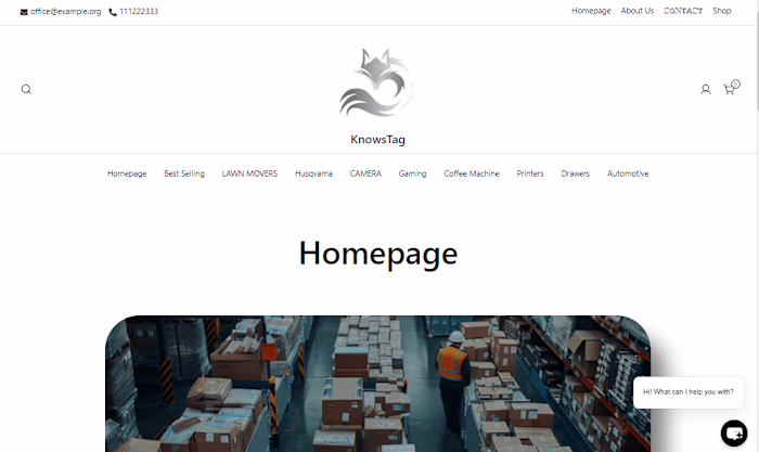 E-commerce Website Development for an Automation Shop