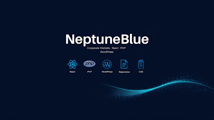 NeptuneBlue Corporate Website — React · PHP · WordPress