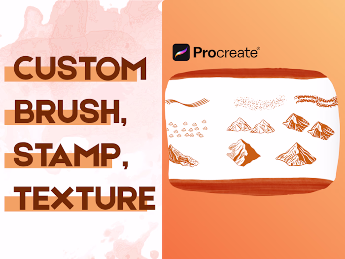 A Custom Procreate Brush, Stamp, Texture Collection