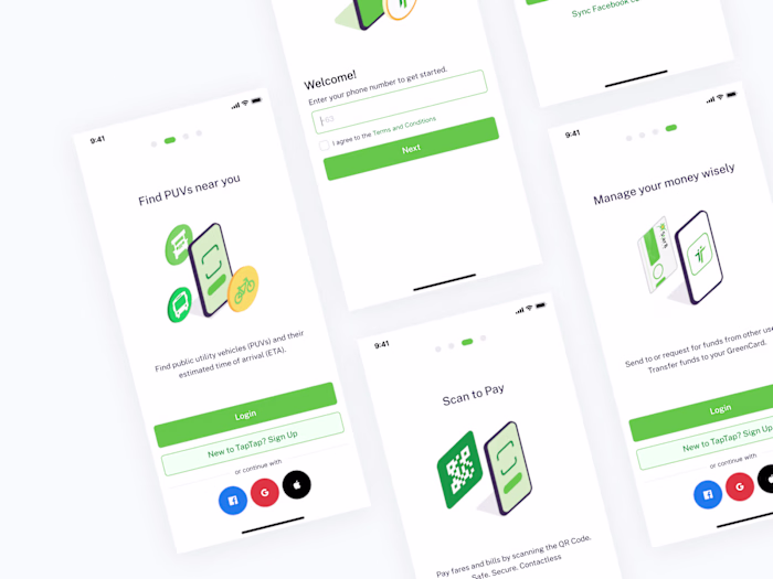 Mobile App UI Design for B2C Payment Platform