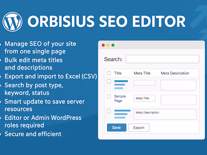 Orbisius SEO Editor WordPress Plugin