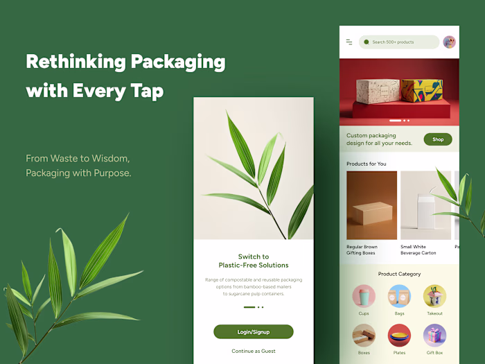Marketplace for plastic-free packaging.