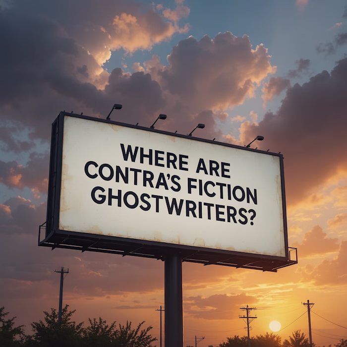 Is it just me, or is Contra’s fiction ghostwriting space run...