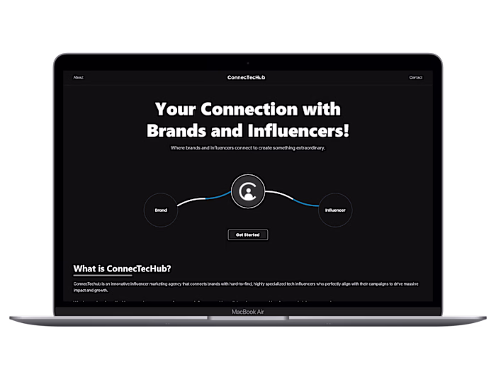 Landing Page for Influencer Marketing Agency