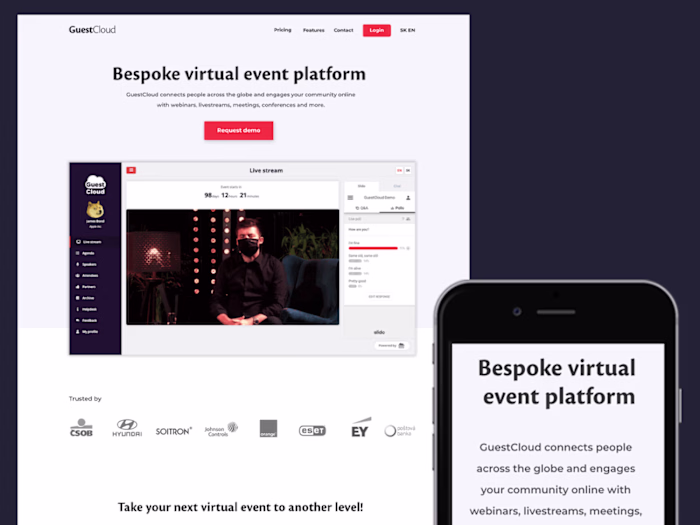 GuestCloud Virtual Event Platform Redesign