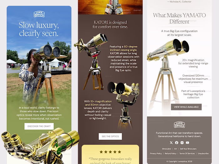 Luxury Email Design for Luxx Optica
