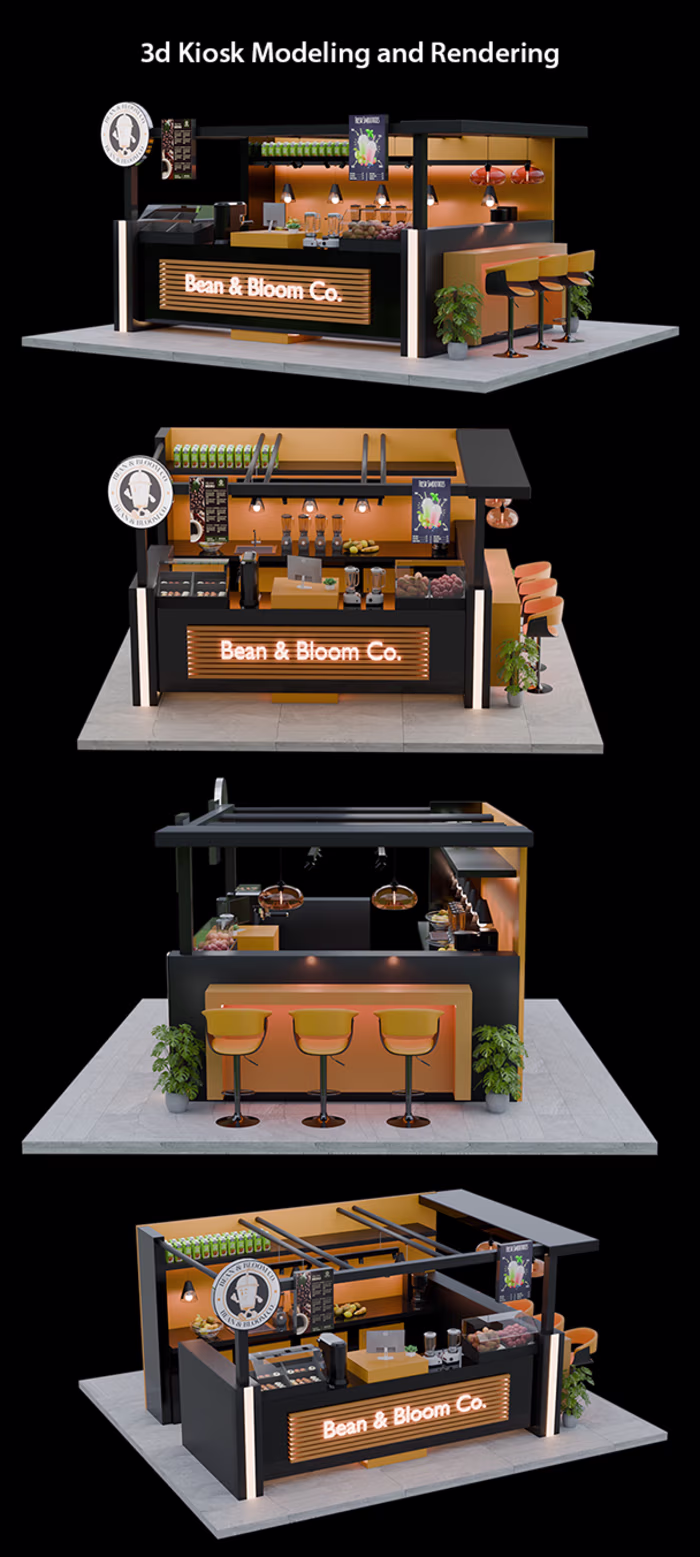 3D Architectural Render for Bean