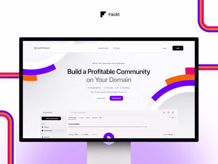 Communi Landing Page Design
