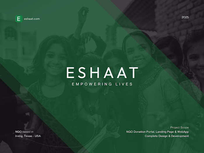 ESHAAT - Donation Portal WebApp Design & Development