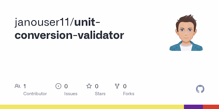 Unit Conversion Validator Development