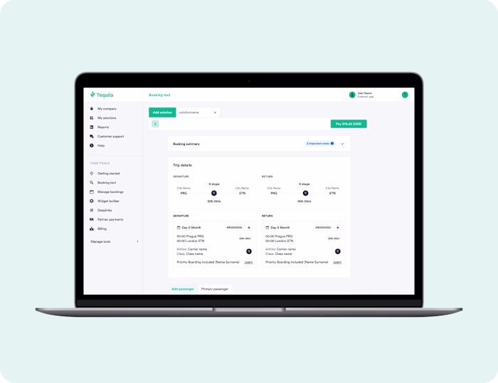 Tequila's B2B SaaS tool