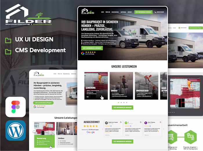 FILDER Construction Website Design