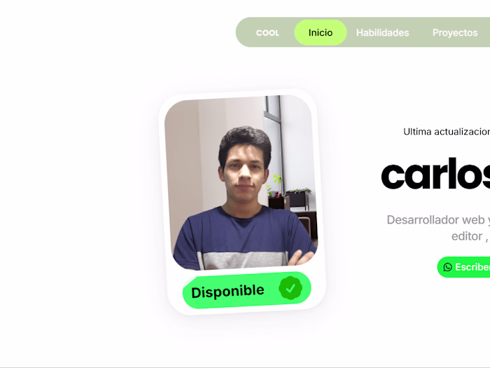  Personal portfolio, learn about my projects and my skills made 