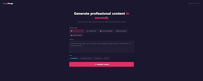 AI content generator that creates