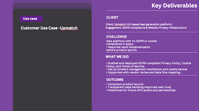 GDPR & Privacy Infrastructure for UK Lead Gen Platform