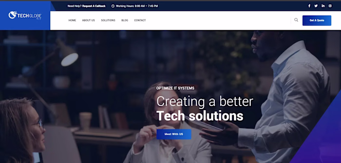 Custom Web Development for TechGlobeHub.com
