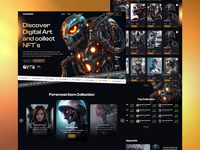 NFT Web3 Marketplace | UI Design + Custom Web Development