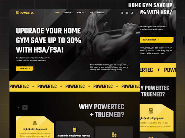 Powertec x Truemed – Promotional Landing Page