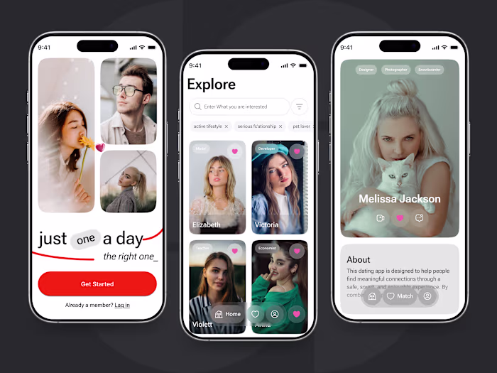 Mobile Dating App Design Concept