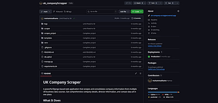 B2B intelligence tool — designed