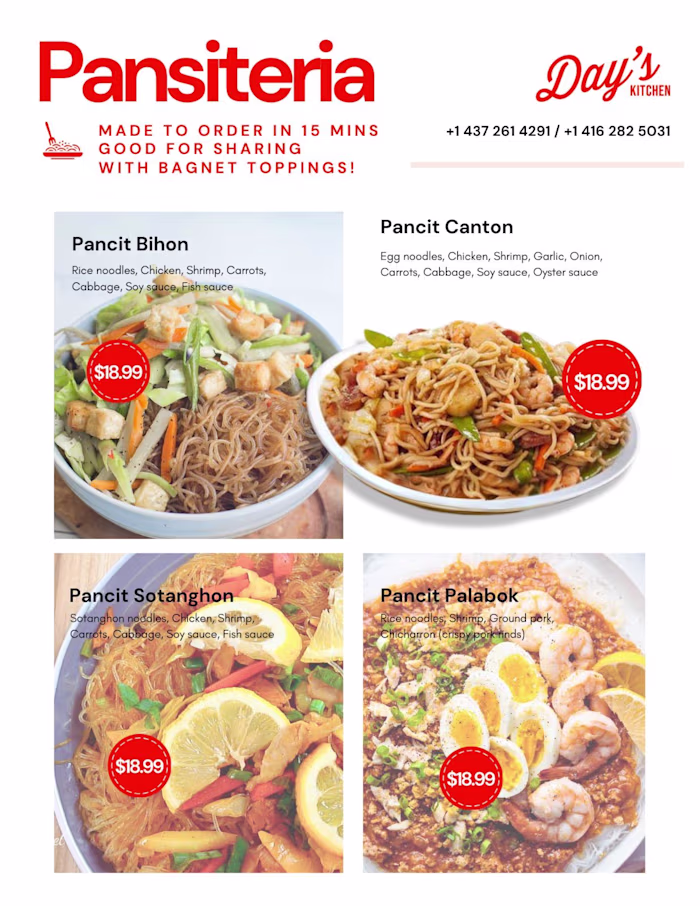 Restaurant Menu Posters