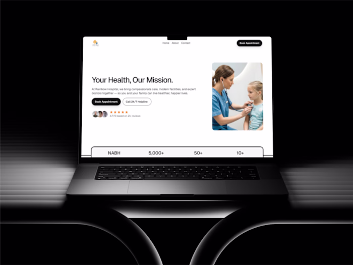 Rainbow Hospital Website Design and Development