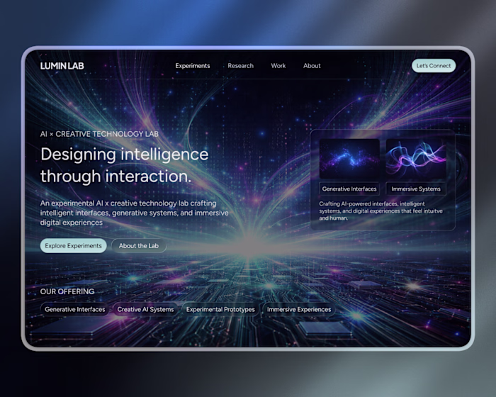 Created a landing page hero