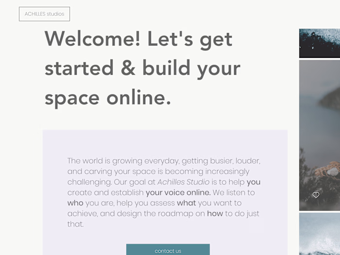 Achilles Studio Website design