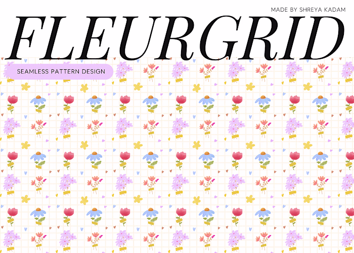 Fleurgrid — A Modern Floral Surface Pattern Design