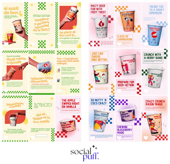 Instagram Story Design for a Romanian Snack Brand