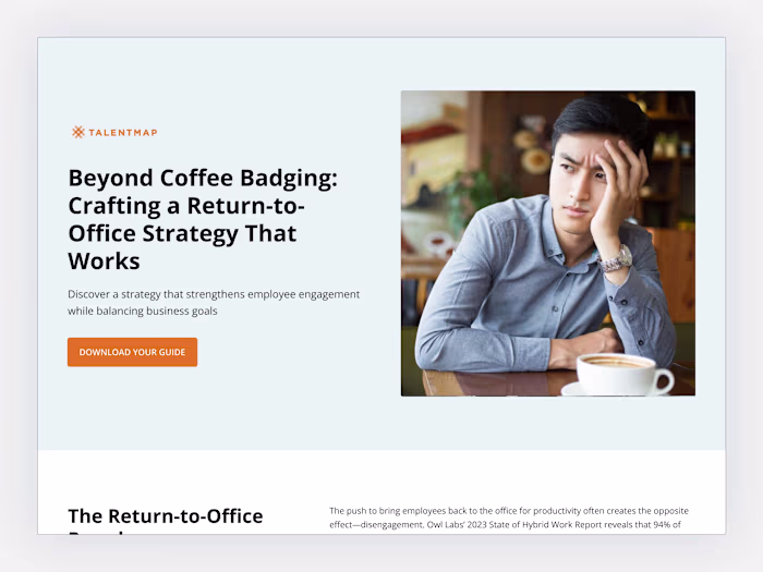 TalentMap – Return-to-Office Guide Landing Page