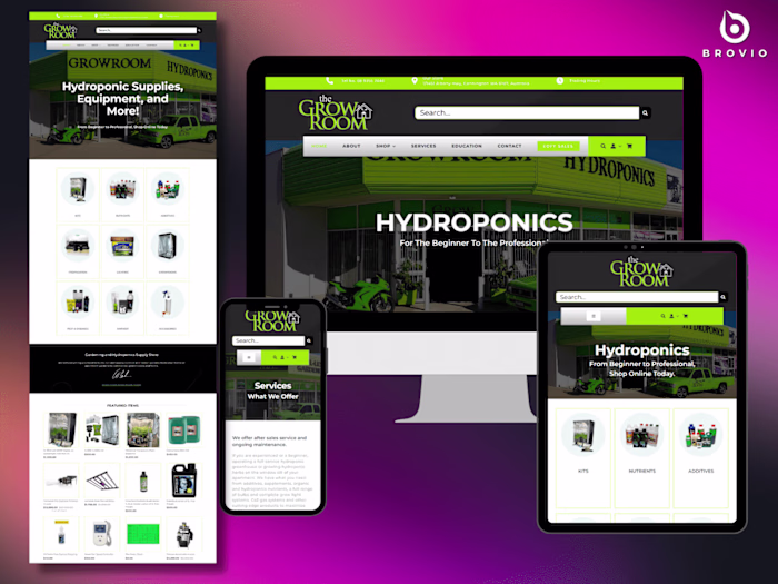 Enhanced E-Commerce Website for Grow Room