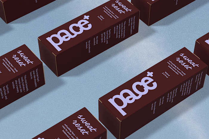 Pace+ - Bold Brand Identity For Skincare That Goes The Distance