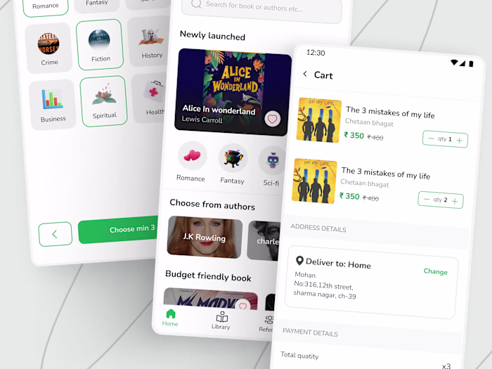 Book purchase app-Concept