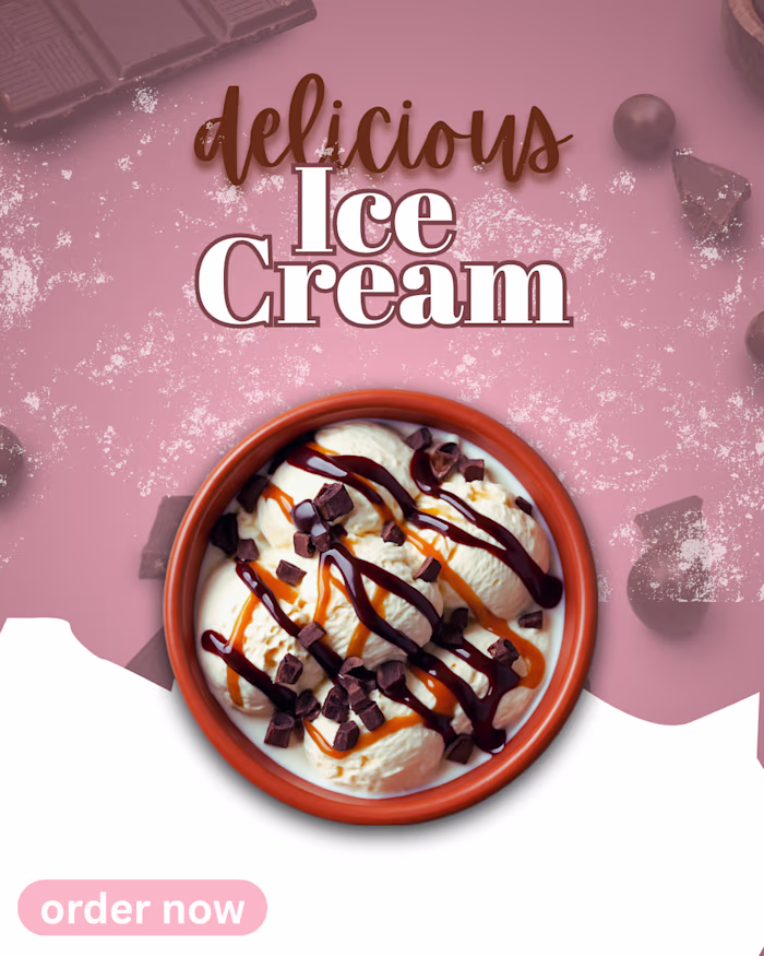 Ice Cream Brand Poster Design