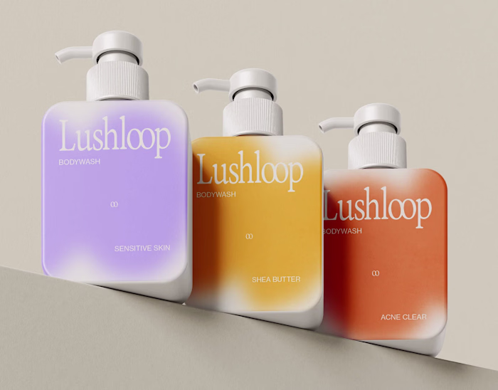 Lushloop - Bodywash packaging and branding