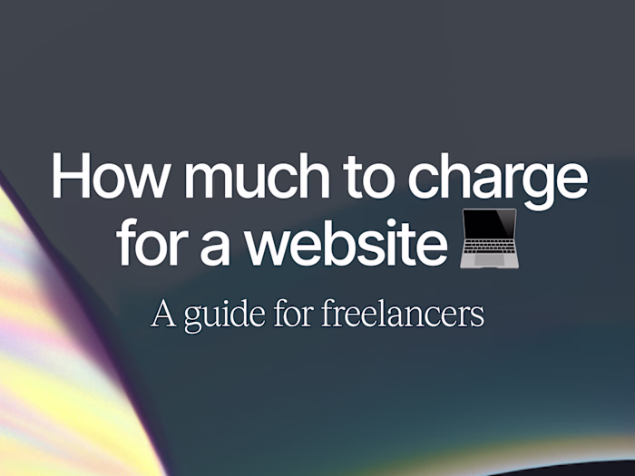 Freelance website designer: how much to charge for a website 💻