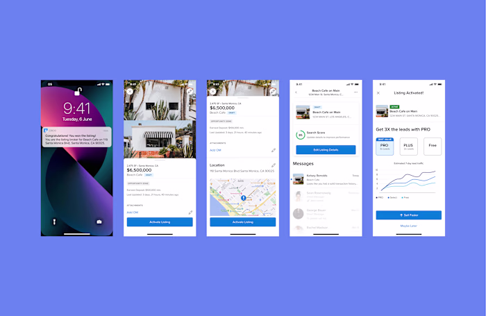 List Property Flow on Mobile 