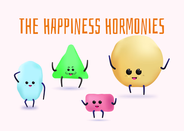 Happiness Hormonies illustrations