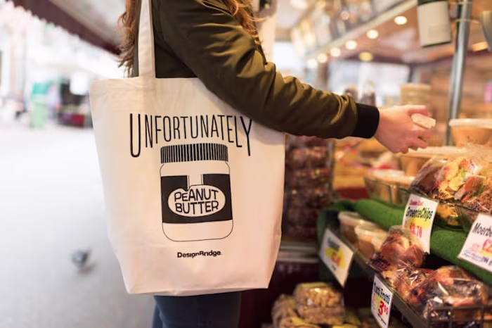 Unfortunately Peanut Butter - Tote Bag Design