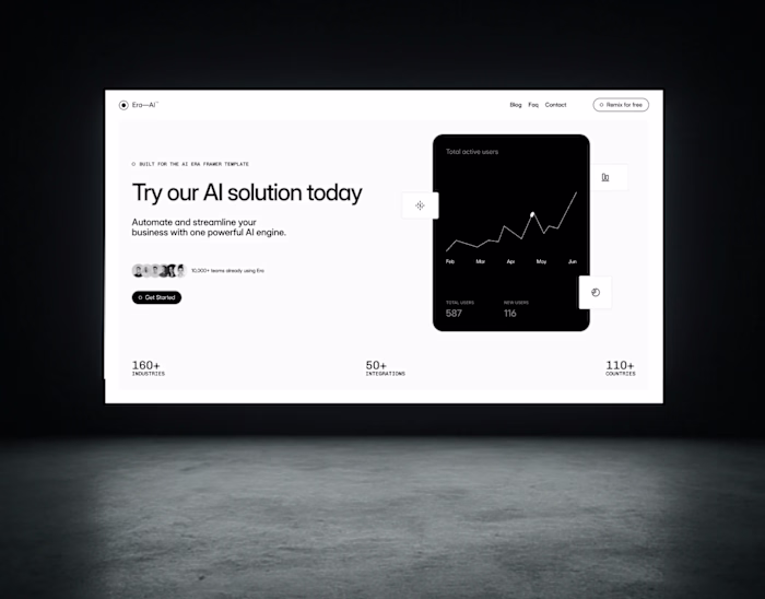 Framer Website for SaaS and AI Startup | Landing