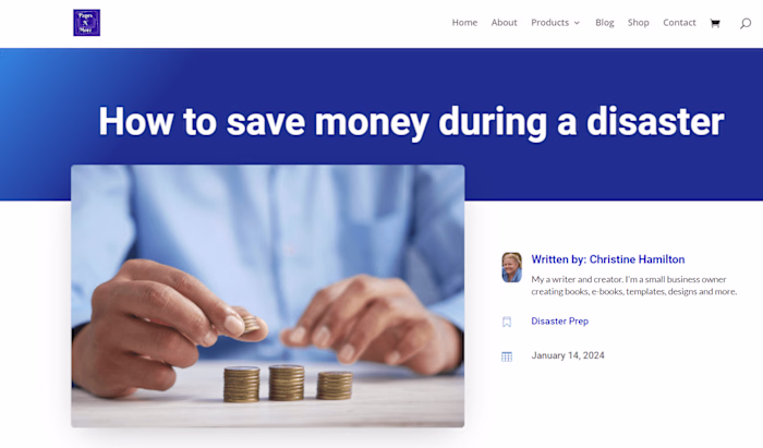 Blog post for my website