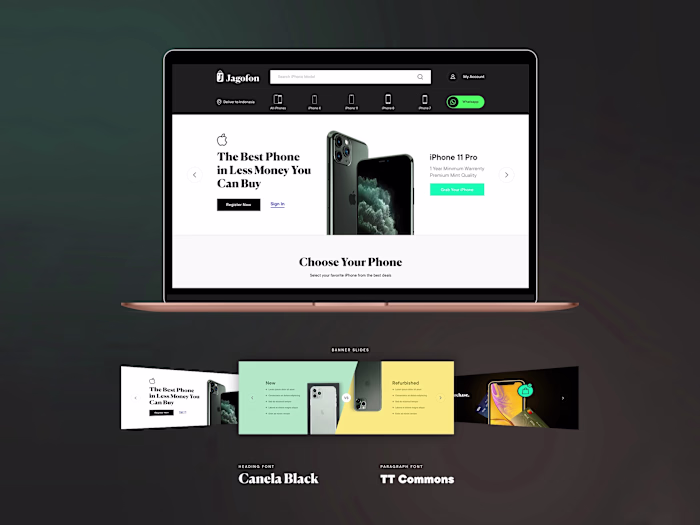📱 Web Design for a furbished phone marketplace